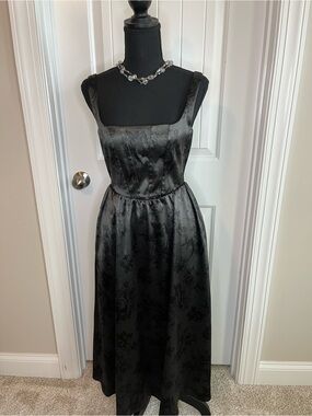 long satin midi dress Sofia Open Back Satin Maxi Dress